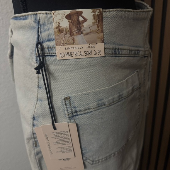 Sincerely Jules Cream Wrap-Front Pencil Skirt with Button Detail - Picture 2 of 5